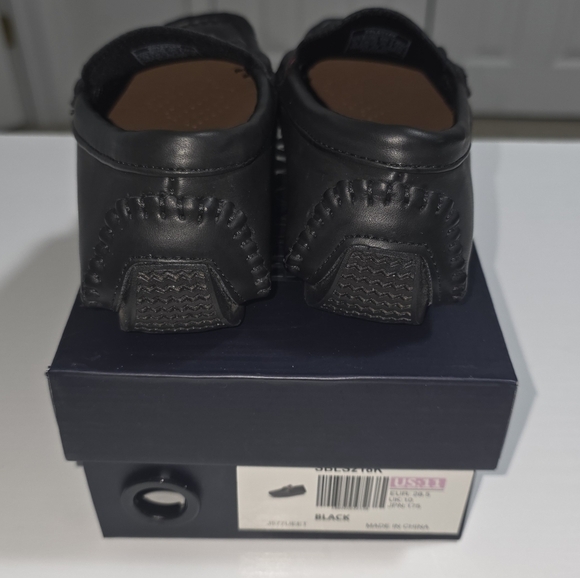 Kids Moccasins | Bruno Marc | 11C Black Moccasins with Red Accent - Picture 6 of 9